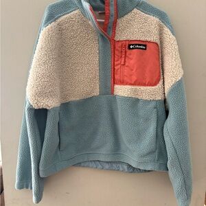 Columbia Quarter Fleece Jacket in Blue and Tan